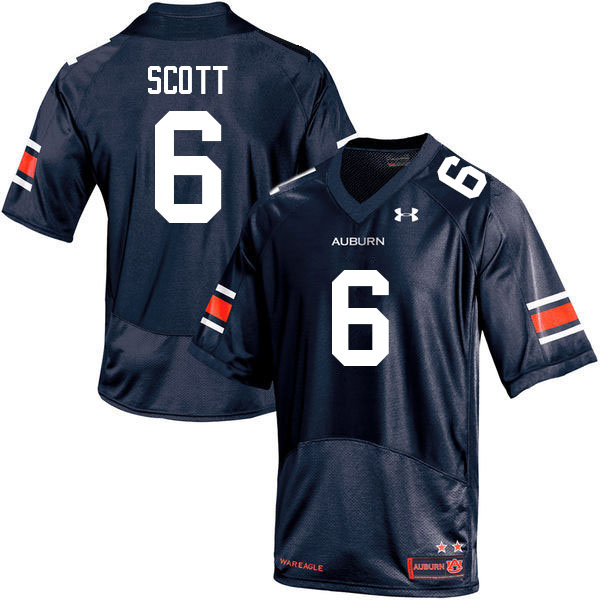 Auburn Tigers Men's Keionte Scott #6 Navy Under Armour Stitched College 2022 NCAA Authentic Football Jersey PKE7274NQ